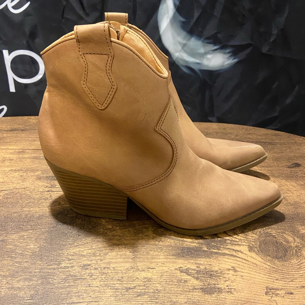 Indigo Tan Ankle Boots